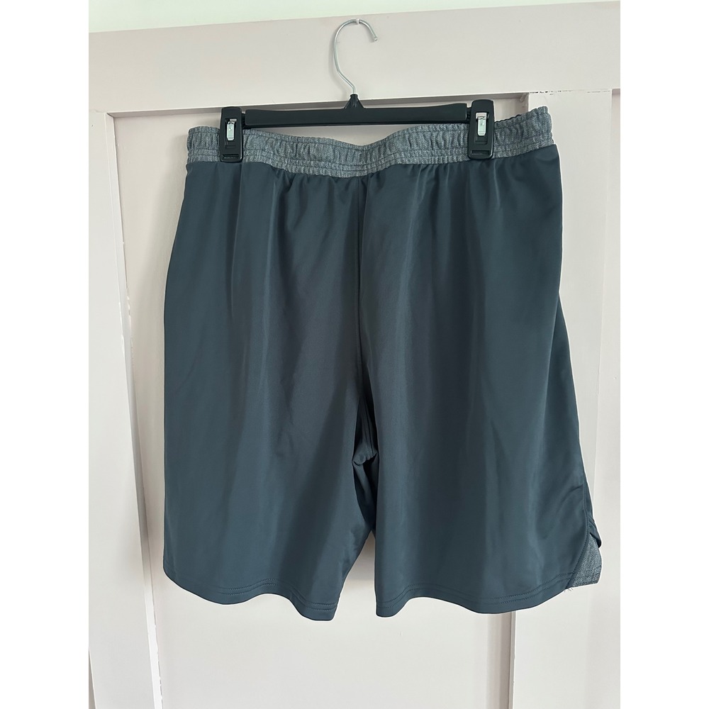 Under Armour Mens XL Gray Loose Fit Athletic Gym Training Shorts Drawstring 10in - Picture 2 of 7